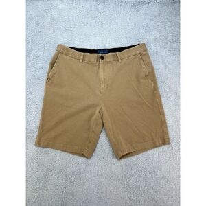 Fairlane Shorts Mens Stitch Fix Tech 34x9 Brown Khaki Flat Front Casual Preppy